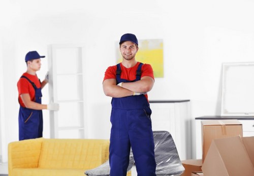 Residential move support in Hatch End with boxes and furniture