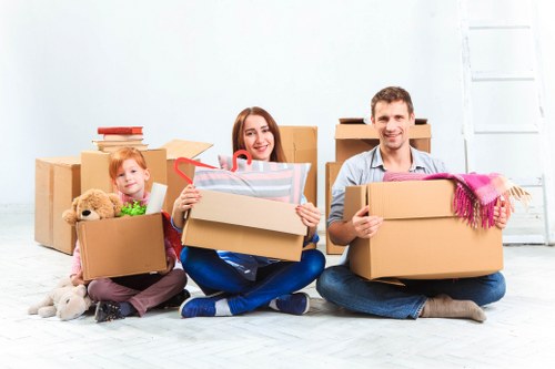Office relocation team preparing a Hatch End business move