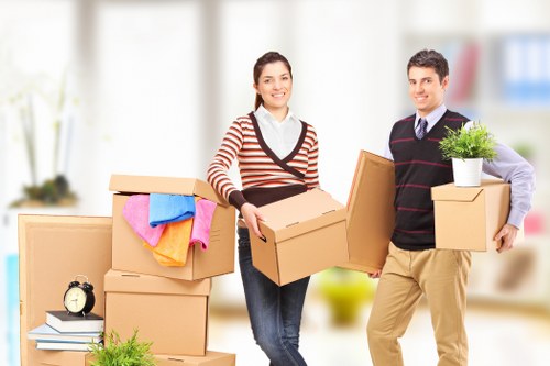 Packing and loading furniture into a removals van in Hatch End