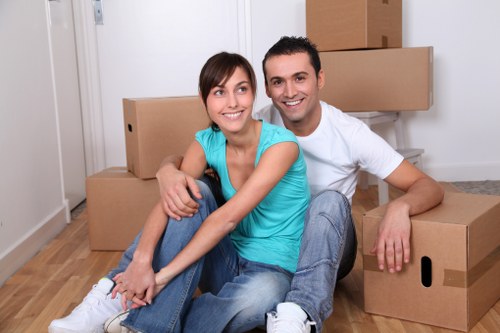 Packing and loading household items for a Hatch End move