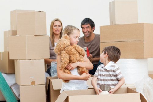 Commercial removals team handling office furniture and equipment